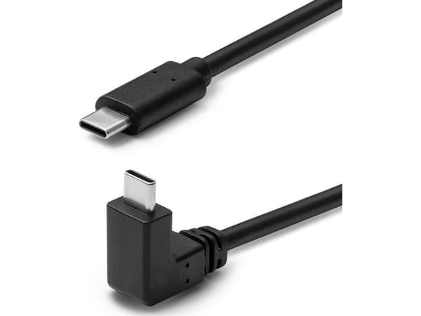 MicroConnect - USB-kabel - 24 pin USB-C (hane) rak till 24 pin USB-C (hane) vinklad - USB 3.2 Gen 2 - 2 m - svart