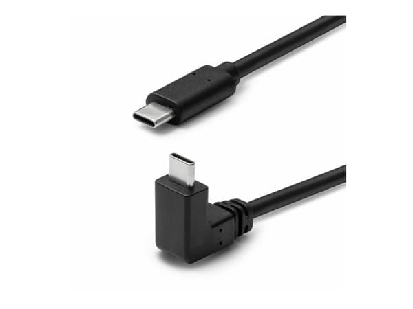 MicroConnect - USB-kabel - 24 pin USB-C (hane) rak till 24 pin USB-C (hane) vinklad - USB 3.2 Gen 2 - 2 m - svart