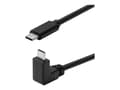 Miniatyrbild 1 av 4: MicroConnect - USB-kabel - 24 pin USB-C (hane) rak till 24 pin USB-C (hane) vinklad - USB 3.2 Gen 2 - 2 m - svart