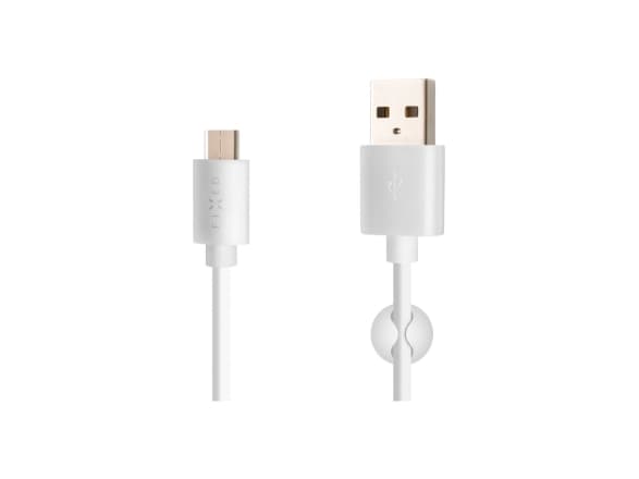 FIXED - USB-kabel - USB (hane) till 24 pin USB-C (hane) - USB 2.0 - 3 A - 2 m - up to 480 Mbps - vit