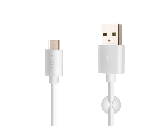 FIXED - USB-kabel - USB (hane) till 24 pin USB-C (hane) - USB 2.0 - 3 A - 2 m - up to 480 Mbps - vit