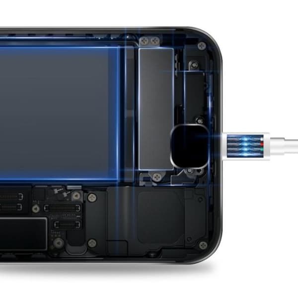 SiGN SuperCharge USB-C till USB-A kabel 5A, 2m - Vit
