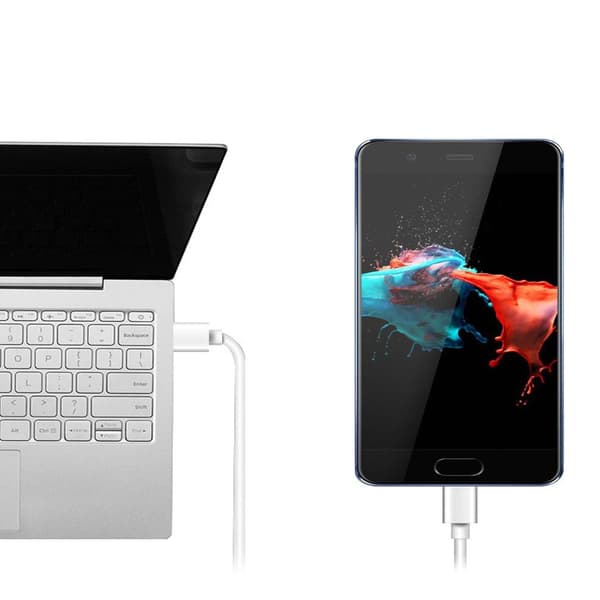 SiGN SuperCharge USB-C till USB-A kabel 5A, 2m - Vit