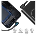 Miniatyrbild 2 av 2: SiGN USB-C till USB-A kabel vinklad 5V, 3A, 1m - Svart