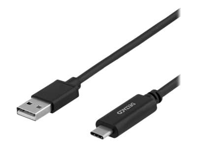 DELTACO - USB-kabel - 24 pin USB-C (hann) til USB (hann) - USB 2.0 - 2 m - USB Power Delivery (10W) - svart