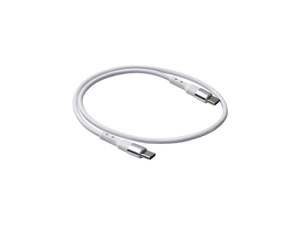 Akyga AK-USB-39 - USB-kabel - 24 pin USB-C (hane) till 24 pin USB-C (hane) - 20 V - 3 A - 50 cm - USB Power Delivery (60W) - vit