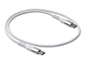Miniatyrbild 1 av 5: Akyga AK-USB-39 - USB-kabel - 24 pin USB-C (hane) till 24 pin USB-C (hane) - 20 V - 3 A - 50 cm - USB Power Delivery (60W) - vit