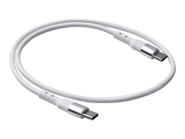 Akyga AK-USB-39 - USB-kabel - 24 pin USB-C (hane) till 24 pin USB-C (hane) - 20 V - 3 A - 50 cm - USB Power Delivery (60W) - vit