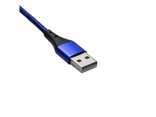 Akyga AK-USB-43 - USB-kabel - USB (hann) til 24 pin USB-C (hann) magnetisk - 5 / 9 V - 3 A - 2 m - USB Power Delivery (18 W) - blå