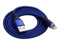 Miniatyrbilde 1 av 5: Akyga AK-USB-42 - USB-kabel - USB (hann) til 24 pin USB-C (hann) magnetisk - 5 / 9 V - 3 A - 1 m - USB Power Delivery (18 W) - blå