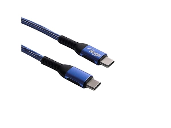 Akyga AK-USB-37, 1 m, USB C, USB C, USB 2.0, Sininen