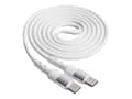 Miniatyrbild 1 av 5: Akyga AK-USB-40 - USB-kabel - 24 pin USB-C (hane) till 24 pin USB-C (hane) - 20 V - 3 A - 1 m - vit
