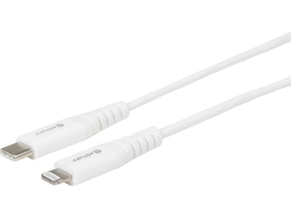 eSTUFF ES602021, 0,5 m, Lightning, USB C, Uros, Uros, Valkoinen