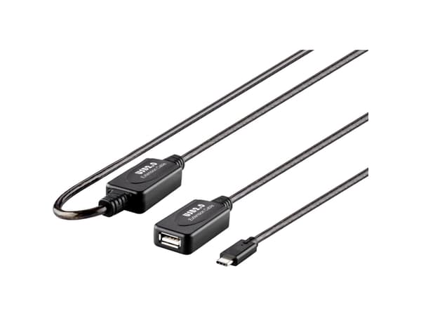 Renkforce RF-5067256, 10 m, USB C, USB A, USB 2.0, 0,48 Gbit/s, Svart