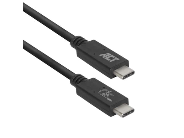 ACT AC7402 USB-kaapeli 2 m USB 3.2 Gen 1 (3.1 Gen 1) USB C Zwart