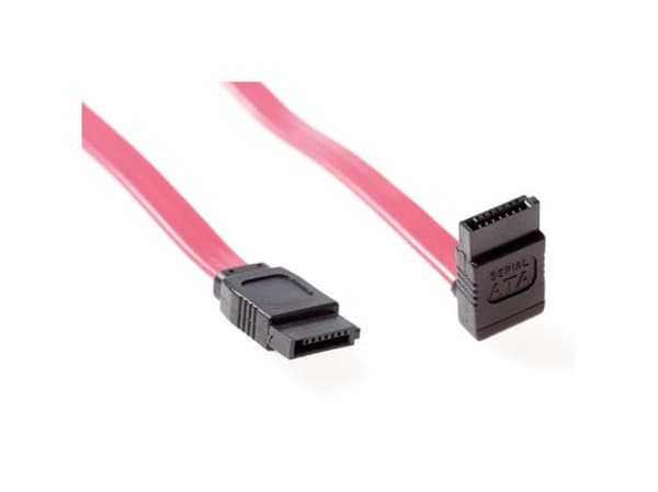 ACT SATA connection cable with hooked connector 0.75m SATA female angled SATA female straight Rot Serien-Kabel (AK3395)