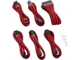 Cablemod ModMesh, Uros, Naaras, Suora, Suora, Musta, Punainen, 259 mm
