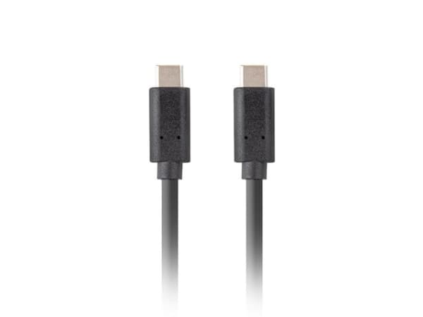 Lanberg - USB-kabel - 24 pin USB-C (hane) till 24 pin USB-C (hane) - USB 3.1 Gen 2 - 20 V - 5 A - 1.8 m - Stöd för Power Delivery 3.0, USB-strömförsö