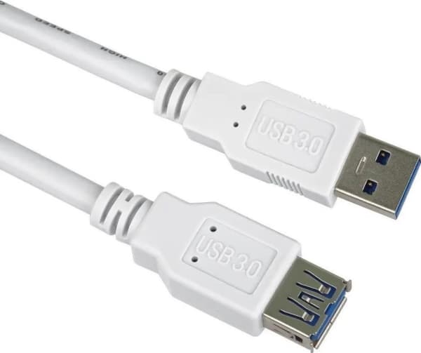 PremiumCord förlängningskabel USB 3.0 Super-Speed 5 Gbit/s A-A, MF, 9-polig, 0,5 m, vit (ku3paa05w)