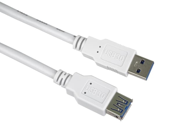 PremiumCord KU3PAA1W, 1 m, USB A, USB B, USB 3.2 Gen 1 (3.1 Gen 1), 5 Gbit/s, Vit