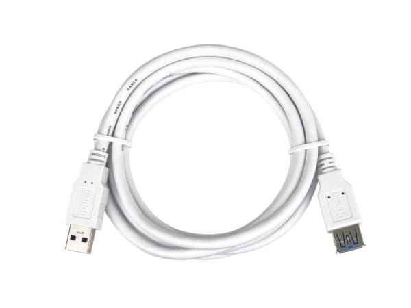 PremiumCord KU3PAA1W, 1 m, USB A, USB B, USB 3.2 Gen 1 (3.1 Gen 1), 5 Gbit/s, Vit