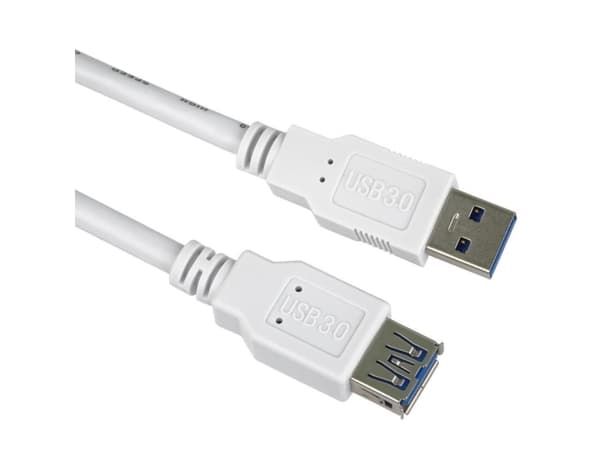PremiumCord KU3PAA1W, 1 m, USB A, USB B, USB 3.2 Gen 1 (3.1 Gen 1), 5 Gbit/s, Vit