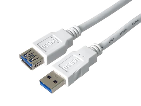 PremiumCord KU3PAA1W, 1 m, USB A, USB B, USB 3.2 Gen 1 (3.1 Gen 1), 5 Gbit/s, Vit