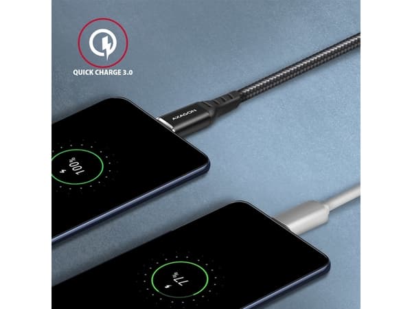 Axagon BUCM-AM10AB, 1 m, USB A, USB C, USB 2.0, 0,48 Gbit/s, Svart