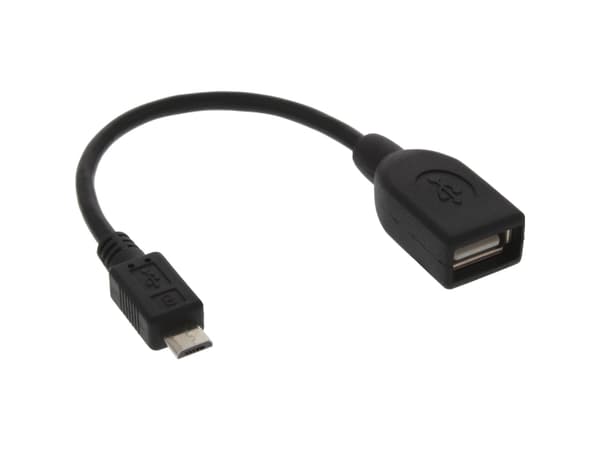 InLine 31606, 0,15 m, USB A, Micro-USB B, Sortera