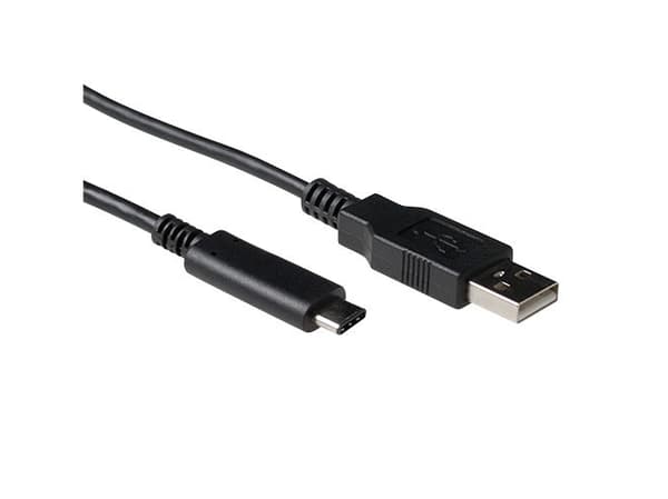 ACT SB0014 USB-kabel 1 m USB 2.0 USB C USB A Svart (SB0014)