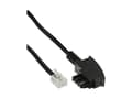 Miniatyrbild 1 av 3: InLine TAE-F - RJ11 6m, 6 m, TAE-F, RJ11, Sort, Hanstik, Hanstik