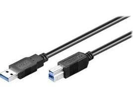 goobay - USB-kabel - USB Type B (hann) til USB-type A (hann) - USB 3.0 - 1.8 m - svart