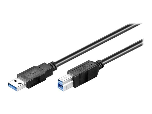 goobay - USB-kabel - USB Type B (hann) til USB-type A (hann) - USB 3.0 - 1.8 m - svart