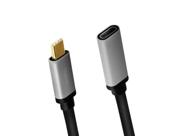 LogiLink CUA0105, 0,5 m, USB C, USB C, USB 3.2 Gen 2 (3.1 Gen 2), 10 Gbit/s, Svart, Grå