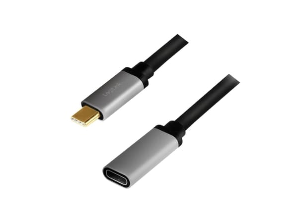 LogiLink CUA0105, 0,5 m, USB C, USB C, USB 3.2 Gen 2 (3.1 Gen 2), 10 Gbit/s, Svart, Grå