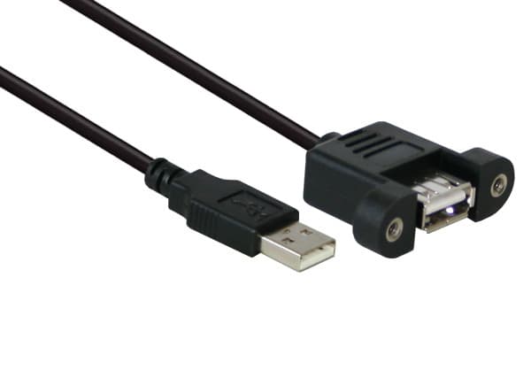 Alcasa USB 2.0 A/A 1.8m, 1,8 m, USB A, USB A, USB 2.0, Hane/Hona, Svart