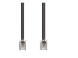 e+p T 11, 3 m, RJ-45, RJ-45, Transparent, Svart, Hankoppling, Hankoppling
