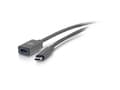 Miniatyrbilde 4 av 5: C2G 3ft USB-C to C 3.1 (Gen 1) Male to Female Extension Cable (5Gbps) - USB-forlengelseskabel - 24 pin USB-C (hann) til 24 pin USB-C (hunn) - USB 3.1