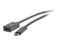 Miniatyrbilde 2 av 5: C2G 3ft USB-C to C 3.1 (Gen 1) Male to Female Extension Cable (5Gbps) - USB-forlengelseskabel - 24 pin USB-C (hann) til 24 pin USB-C (hunn) - USB 3.1