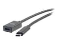 Miniatyrbilde 1 av 5: C2G 3ft USB-C to C 3.1 (Gen 1) Male to Female Extension Cable (5Gbps) - USB-forlengelseskabel - 24 pin USB-C (hann) til 24 pin USB-C (hunn) - USB 3.1