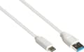 Miniatyrbild 3 av 3: Alcasa 2831-AC005W, 0,5 m, USB A, USB C, USB 3.2 Gen 2 (3.1 Gen 2), 10000 Mbit/s, Vit