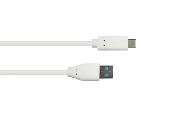 Alcasa 2831-AC005W, 0,5 m, USB A, USB C, USB 3.2 Gen 2 (3.1 Gen 2), 10000 Mbit/s, Vit