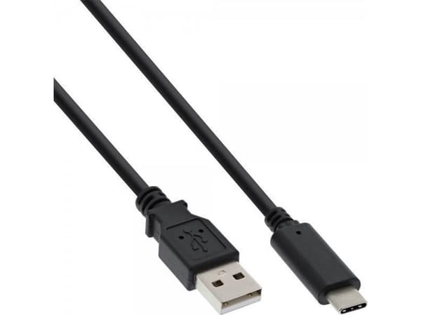 InLine 35733, 3 m, USB A, USB C, USB 2.0, 0,48 Gbit/s, Svart