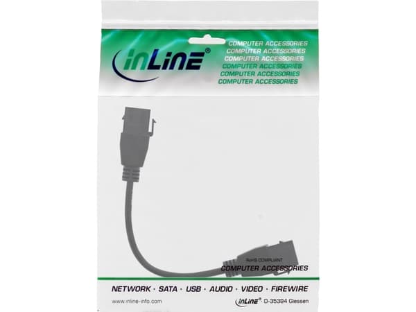 InLine 76206D, 0,2 m, USB A, USB A, USB 3.2 Gen 1 (3.1 Gen 1), Sort