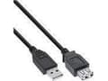 Miniatyrbild 3 av 3: InLine 34602B, 2 m, USB A, USB A, USB 2.0, Svart