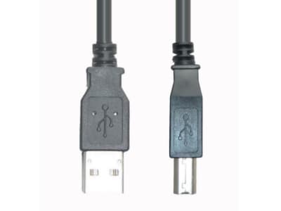e+p CC 502/10 LOSE, 10 m, USB A, USB B, USB 2.0, Hane/Female, Svart