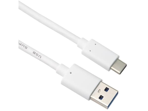 PremiumCord cable USB-C - USB 3.0 A (USB 3.2 generation 2, 3A, 10Gbit/s) 0.15m, white