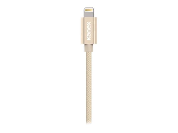 Kanex DuraBraid Premium - Lightning-kabel - 24 pin USB-C hann til Lightning hann - 1.2 m - gull - Power Delivery-støtte