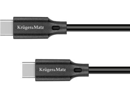 Kruger & Matz USB-C - USB-C USB cable 1 m Black (KM1260)