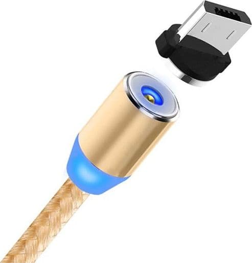 Kabel USB Prolink USB-A - USB-C + microUSB + Lightning 1 m Złoty (023342)